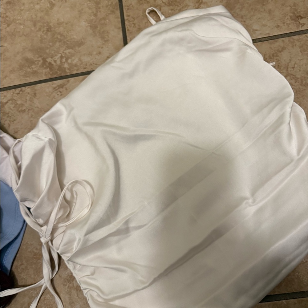 Elegant White Satin Camisole